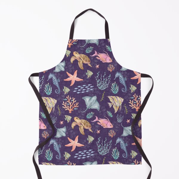 Item preview, Watercolor Ocean Life Textured Dark Purple designed and sold by KSimpson838.