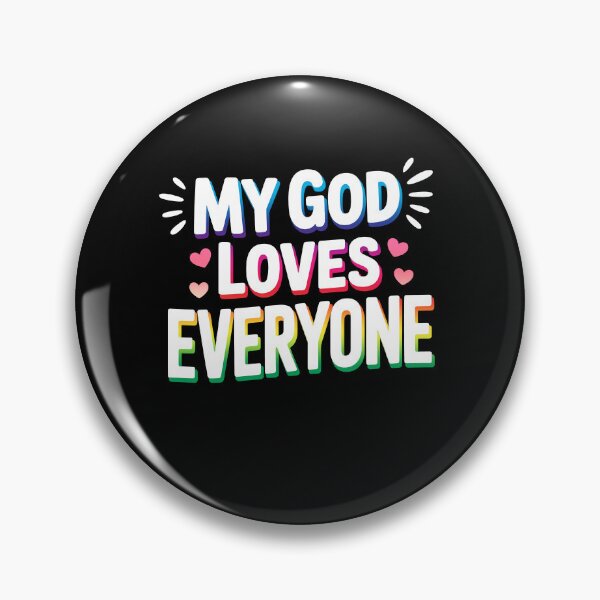 Item preview, My God Loves Everyone LGBT Pride Gift Inclusive Faith Ally designed and sold by Say It With Ink.