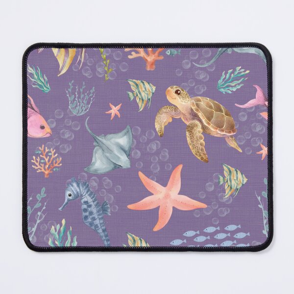 Item preview, Watercolor Ocean Life Textured Purple designed and sold by KSimpson838.