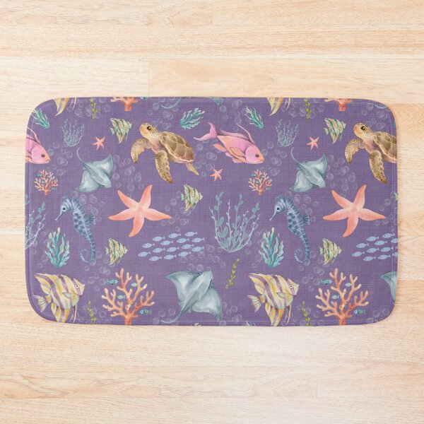 Item preview, Watercolor Ocean Life Textured Purple designed and sold by KSimpson838.