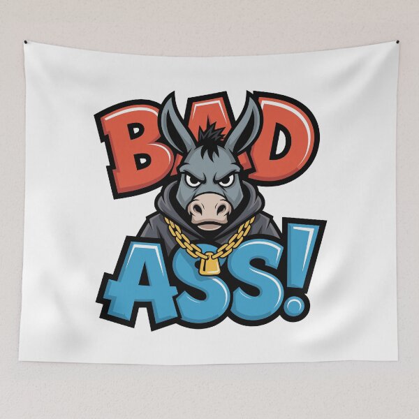 Item preview, Bad Ass! – Graffiti‑Style Street Donkey designed and sold by JPees.
