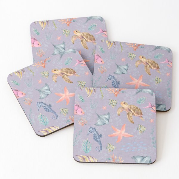 Item preview, Watercolor Ocean Life Textured Light Purple designed and sold by KSimpson838.