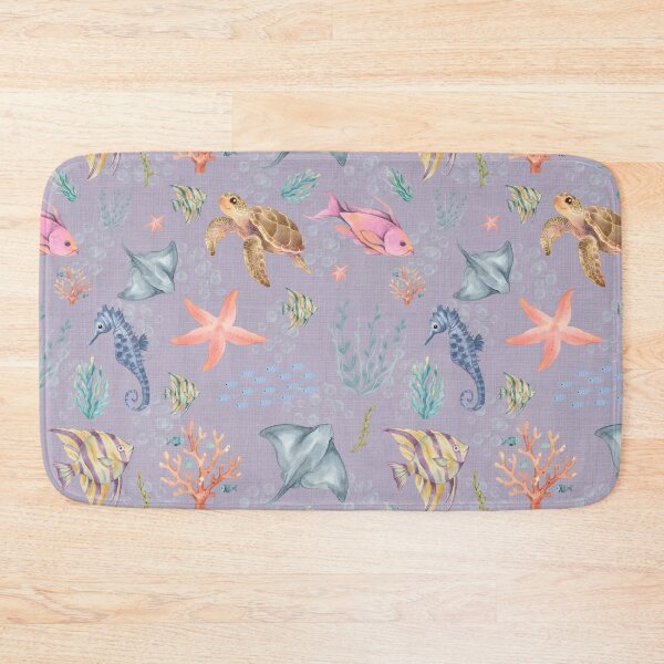 Item preview, Watercolor Ocean Life Textured Light Purple designed and sold by KSimpson838.