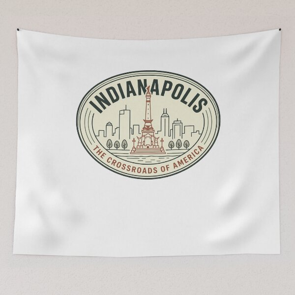 Item preview, Vintage Indianapolis Crossroads of America Skyline designed and sold by k3rstman1.