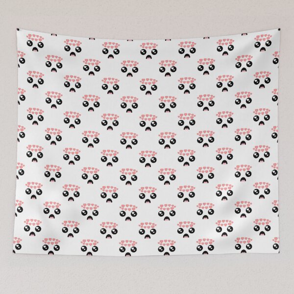 Item preview, Cute kawaii surprised in love face pattern designed and sold by BlushyPrint.