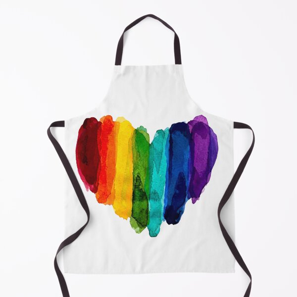 Item preview, Aesthetic Watercolor Rainbow Heart - Artistic Pride Brush Strokes designed and sold by Wittylayer.