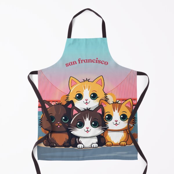 Item preview, Cool San Francisco Cats Bridge Retro Design designed and sold by FilzArt.