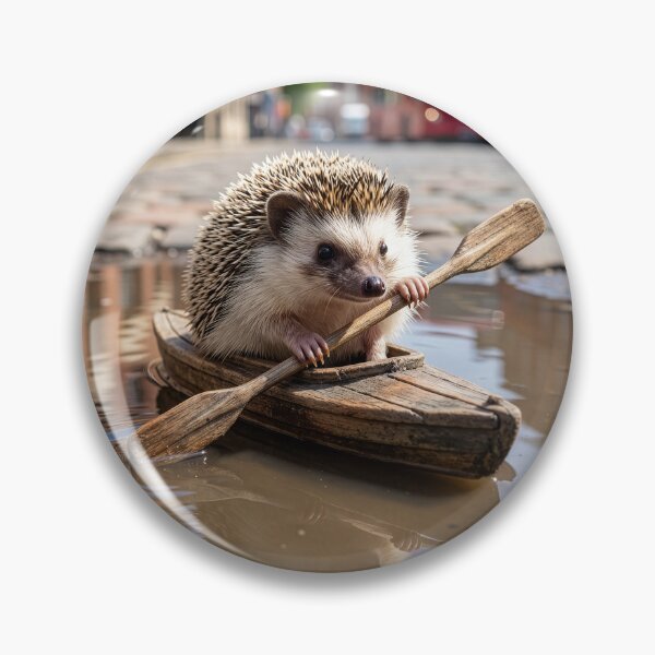 Item preview, Hedgehog Kayaks a London Puddle designed and sold by Tridentulus.