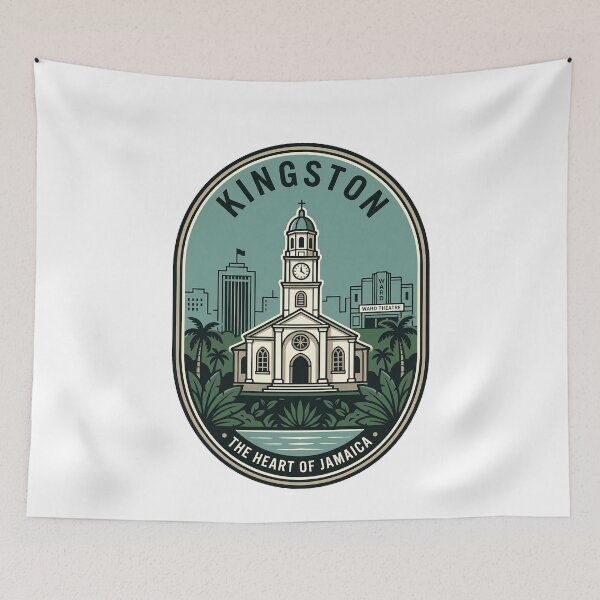 Item preview, Vintage Kingston Jamaica Tropical Travel Badge designed and sold by k3rstman1.