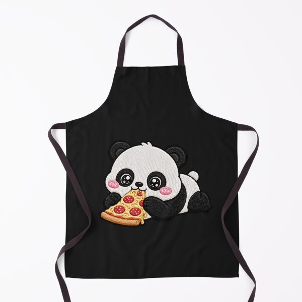 Item preview, Kawaii Panda Pizza Embroidery Patch Cute Chibi designed and sold by ColorSplash123.