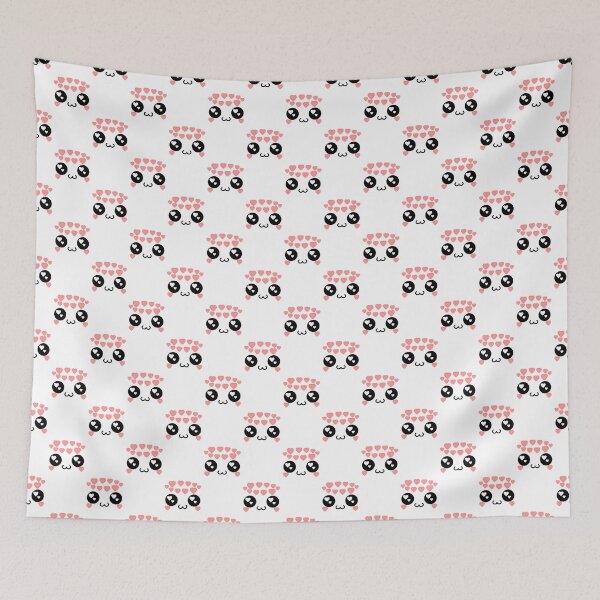 Item preview, Cute kawaii owo in love face pattern designed and sold by BlushyPrint.