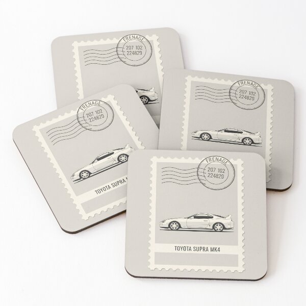 Item preview, Toyota Supra MK4 JDM Legend Vintage Postage Stamp Art designed and sold by Motorline44.