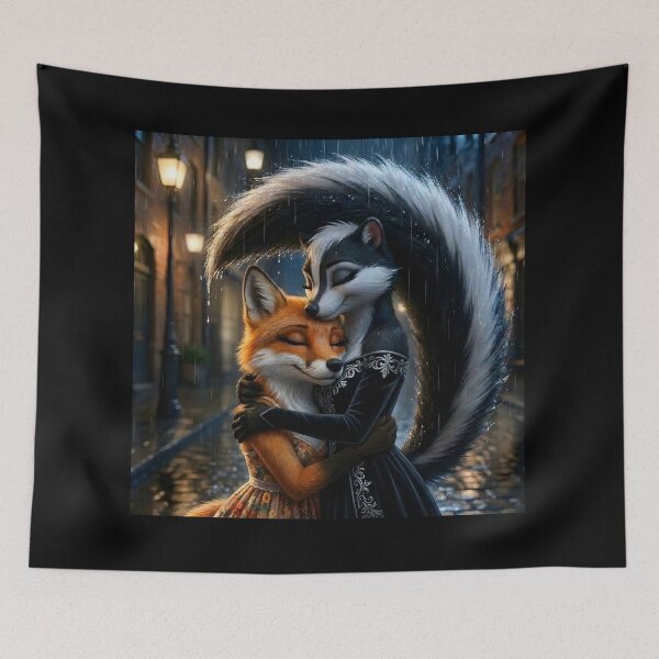 Item preview, Sapphic Skunk Shelter: A Warm Embrace in the Rain designed and sold by Trevor Cutler.