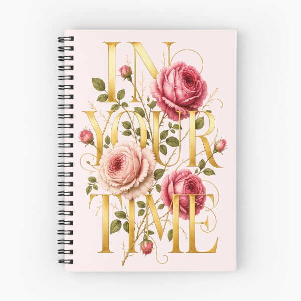 Item preview, In Your Time Romantic Rose Botanical Typography Graphic Tee designed and sold by GreenVerseStore.