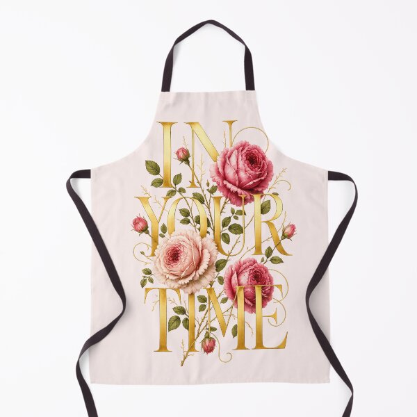 Item preview, In Your Time Romantic Rose Botanical Typography Graphic Tee designed and sold by GreenVerseStore.