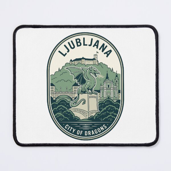 Item preview, Ljubljana City of Dragons Vintage Travel Badge designed and sold by k3rstman1.
