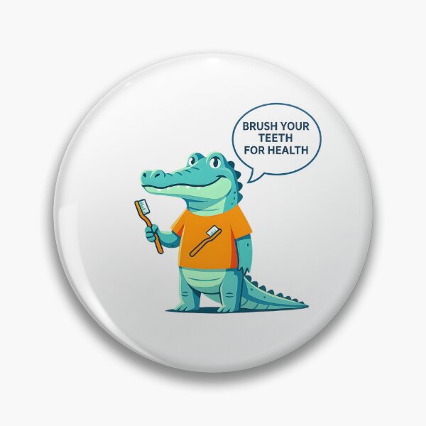 Item preview, Brush Your Teeth For Health Cute Crocodile designed and sold by PMDesignStudio.