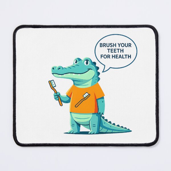 Item preview, Brush Your Teeth For Health Cute Crocodile designed and sold by PMDesignStudio.