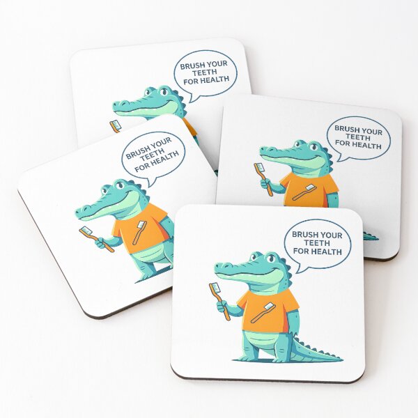Item preview, Brush Your Teeth For Health Cute Crocodile designed and sold by PMDesignStudio.