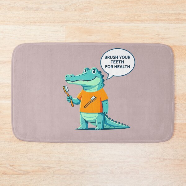 Item preview, Brush Your Teeth For Health Cute Crocodile designed and sold by PMDesignStudio.