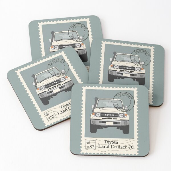 Item preview, Toyota Land Cruiser 70 Series Off-Road Legend Vintage Postage Stamp Art designed and sold by Motorline44.