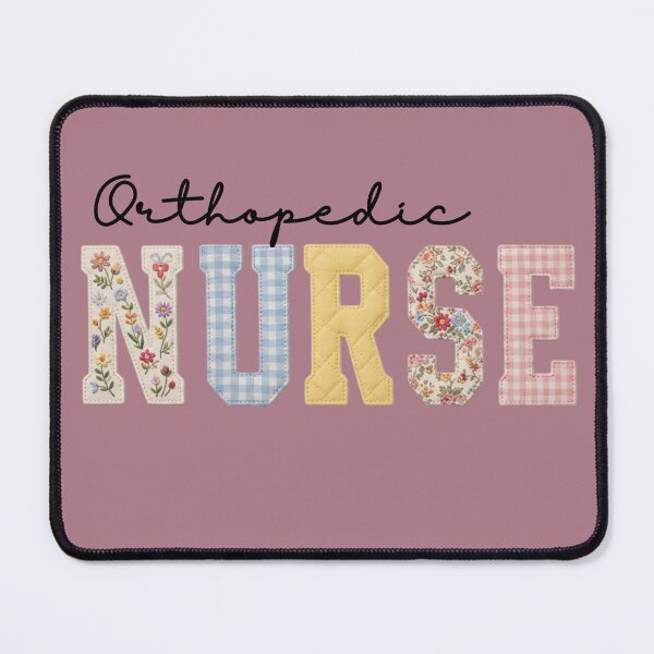 Item preview, Orthopedic Nurse with faux patchwork letters, Ortho Nurse Vintage style. designed and sold by Lam Assia.