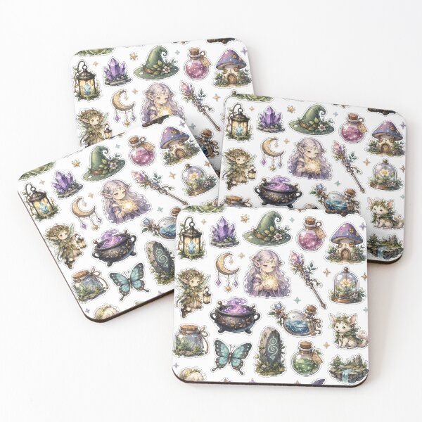 Item preview, Enchanted Elfwood Magic Sticker Collection – Whimsical Fantasy Forest & Arcane Realm Sticker Sheet designed and sold by BlareBlare.