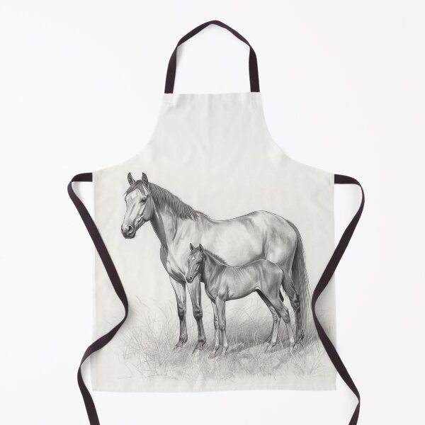 Item preview, Mother and Foal Graphite Sketch designed and sold by Art-Design-EM.