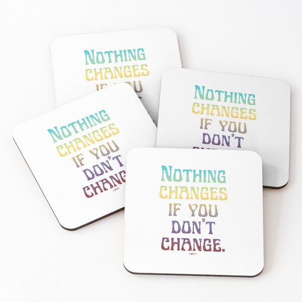 Item preview, Nothing Changes If You Don't Change - Retro Gradient Typography designed and sold by re2m.