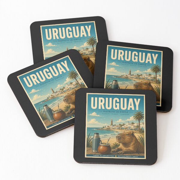 Item preview, Uruguay Capybara Mate Vintage Travel Poster  designed and sold by Tienda-Vane.