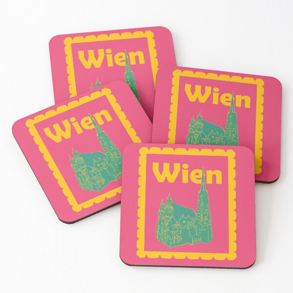 Item preview, Wien Vienna City Stamp - Stephansdom Cathedral Retro Art designed and sold by Kapsula2023.