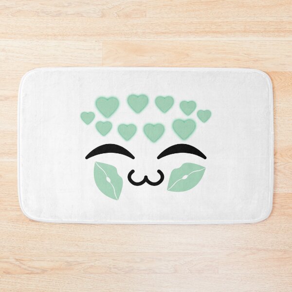 Item preview, Cute kawaii in love green kiss marks face designed and sold by BlushyPrint.