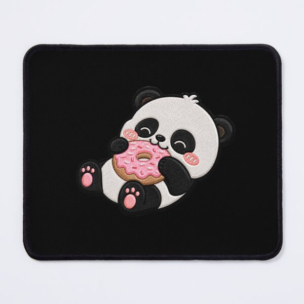 Item preview, Kawaii Panda Donut Embroidery Patch Cute Chibi designed and sold by ColorSplash123.