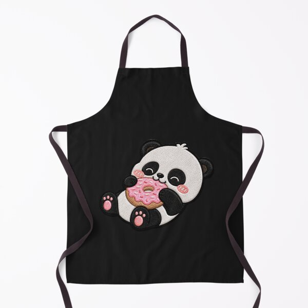Item preview, Kawaii Panda Donut Embroidery Patch Cute Chibi designed and sold by ColorSplash123.