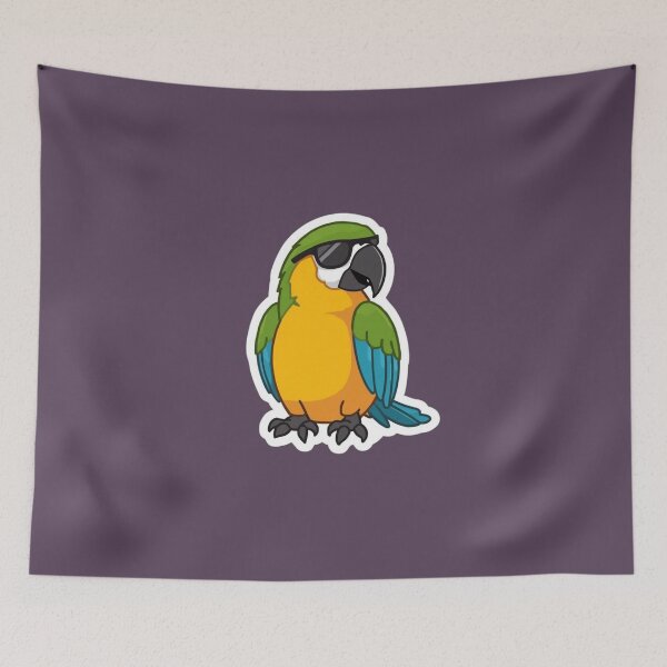 Item preview, Cute relaxed macaw/parrot in a tropical aesthetic designed and sold by Art-Design-EM.