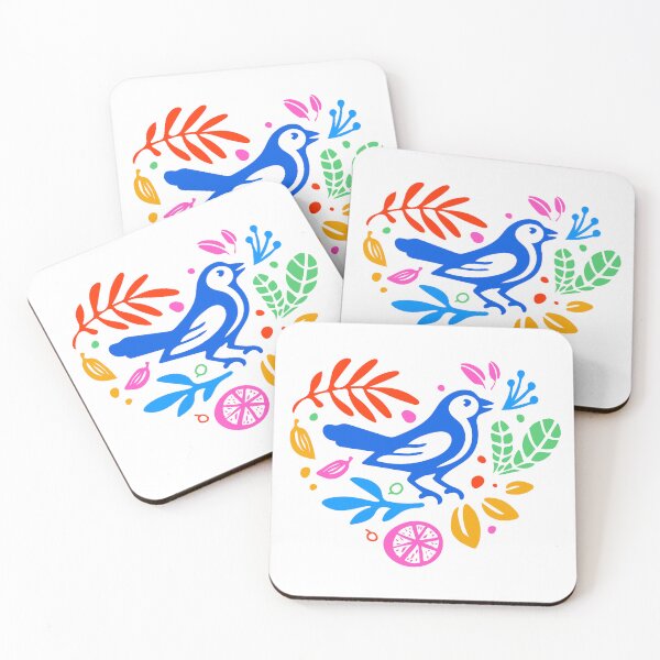 Item preview, Colorful Bright abstract floral herbal bird heart shape designed and sold by Bearlala.