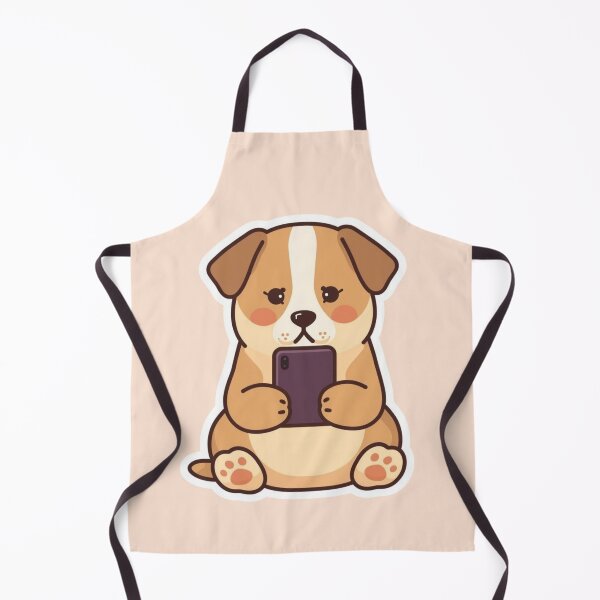 Item preview, Cute dog stuck on phone designed and sold by Art-Design-EM.