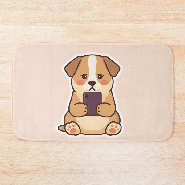 Item preview, Cute dog stuck on phone designed and sold by Art-Design-EM.