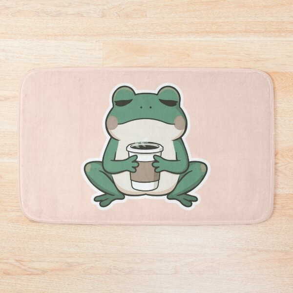 Item preview, Cute sad frog holding coffee designed and sold by Art-Design-EM.