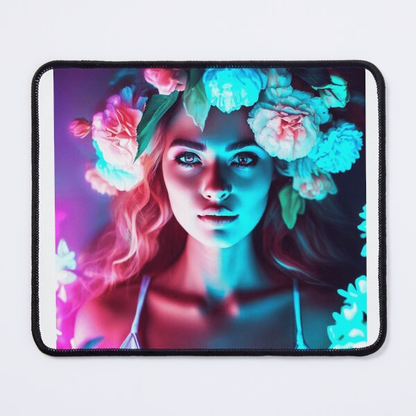 Item preview, Neon Bloom Portrait Art designed and sold by Funkystreet.