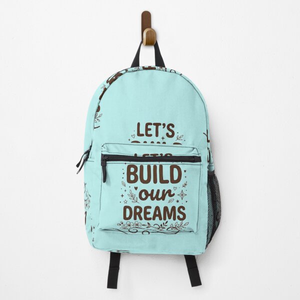 Item preview, Let's Build Our Dreams Motivational Typography - Aesthetic Floral Dreamer Art designed and sold by zakman02.