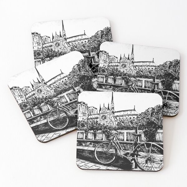 Item preview, Black and White Notre Dame, Paris designed and sold by MooreArtStudio.