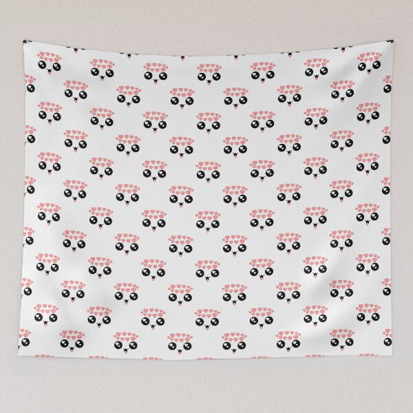 Item preview, Cute kawaii happy in love face pattern designed and sold by BlushyPrint.