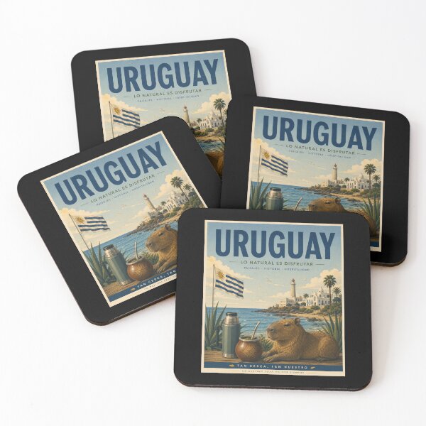 Item preview, Uruguay Capybara Mate Vintage Travel Poster  designed and sold by Tienda-Vane.