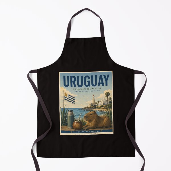 Item preview, Uruguay Capybara Mate Vintage Travel Poster  designed and sold by Tienda-Vane.