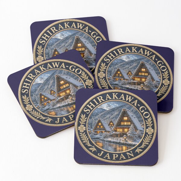 Item preview, Shirakawa-go, Japan – Gasshō houses, winter landscape & mountain valley, Japan – Gasshō houses, winter landscape & mountain valley designed and sold by Girih.