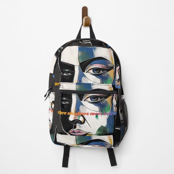 Item preview, Where Shadows Meet Bold Dreams Abstract Portrait | Modern Expressionist Face Art designed and sold by GiftLore Studio.