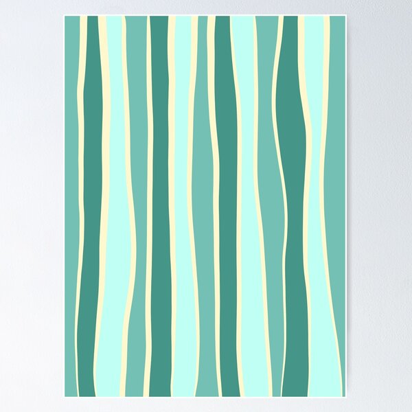 Item preview, Imperfect stripe - Coral Green  designed and sold by Pattern Pie.