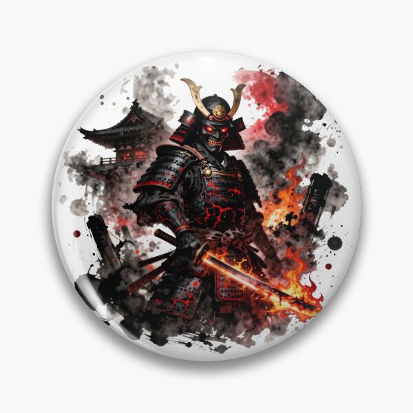 Item preview, Shadow of the Shogun - Ghostly Samurai Warrior & Burning Temple designed and sold by OnikaD art.