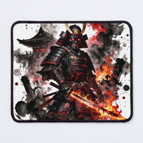 Item preview, Shadow of the Shogun - Ghostly Samurai Warrior & Burning Temple designed and sold by OnikaD art.